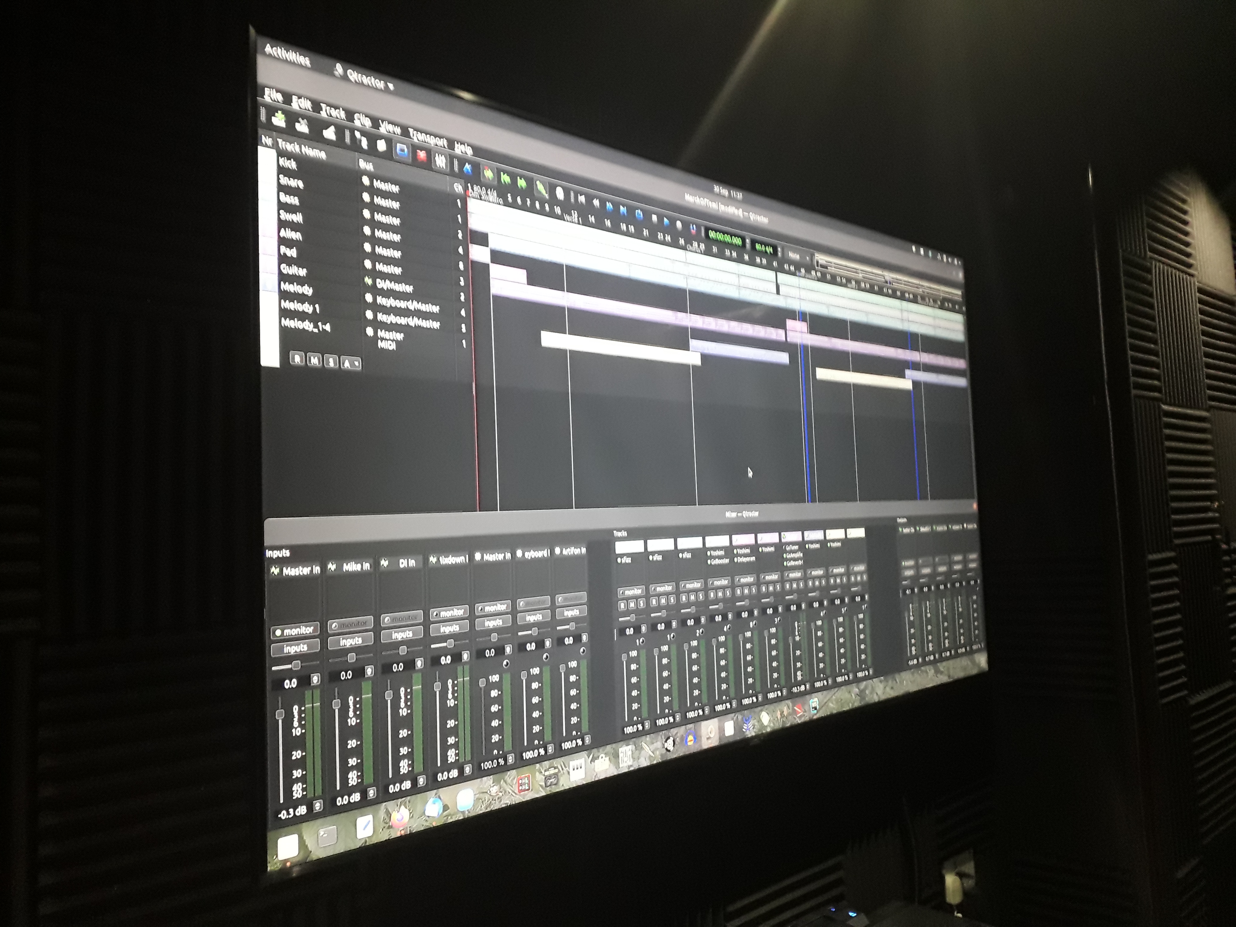 Studio mixing desk
